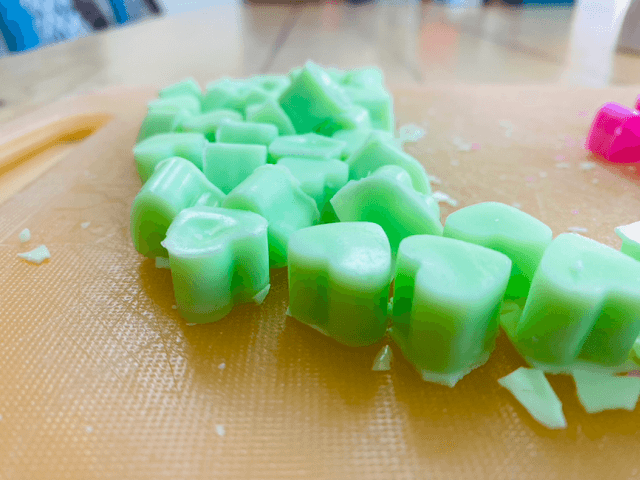 Peppermint heart shaped wax melts