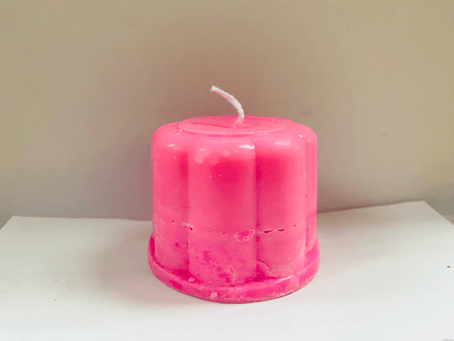 Pink Blancmange Candle